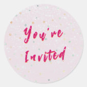 冬ベビー散水 | 雪面飛び封筒用シール ラウンドシール (正面)