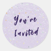 冬ベビー散水 | 雪面飛び封筒用シール ラウンドシール (正面)