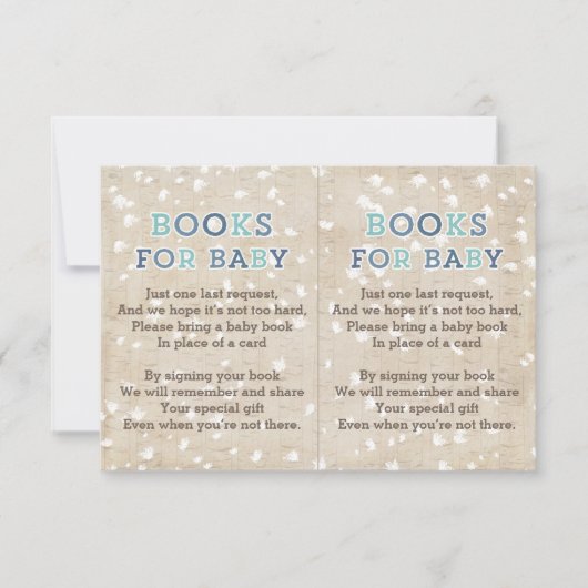 冬ベビー用の本ベビーシャワー挿入カード 招待状 (正面)