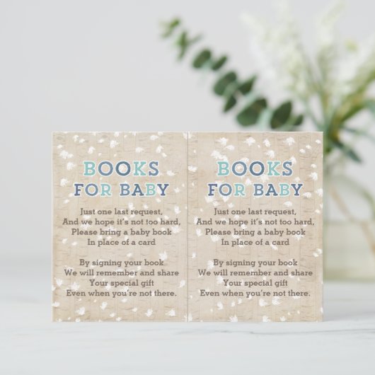 冬ベビー用の本ベビーシャワー挿入カード 招待状 (スタンド正面)