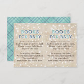 冬ベビー用の本ベビーシャワー挿入カード 招待状 (正面/裏面)