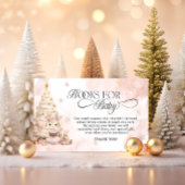 冬ベビー鹿ベビーシャワーブックベビー エンクロージャーカード