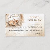 冬ベージュベビーディアブックベビーベビーシャワー エンクロージャーカード (正面)