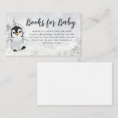 冬ペンギン赤ちゃんシャワーベビー エンクロージャーカード (正面/裏面)