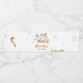 冬ホットココアベビーその冷たい外ベビーシャワー ペットボトルラベル (シングルラベル)