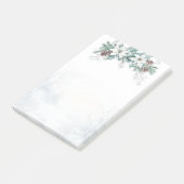 冬ポインセチア松コーンクリスマス ポストイット (アングル)