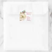 冬マグノリアクリスマスベーカリーのステッカー スクエアシール (バッグ)