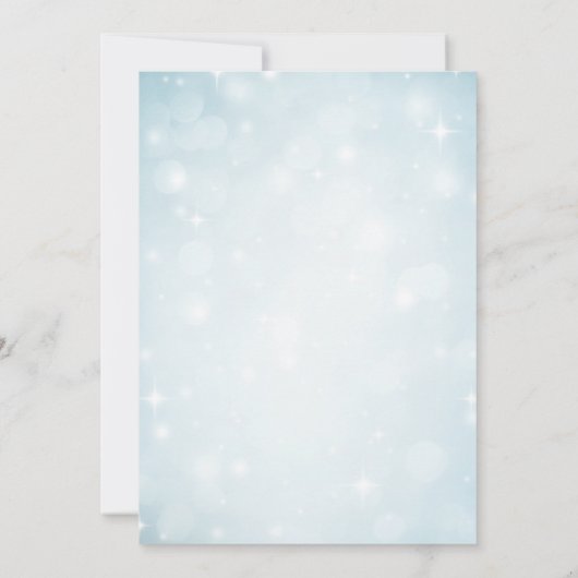 冬ミセス雪だるまかわいいおもしろい婚約パーティ 招待状 (裏面)