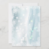 冬メリークリスマス雪だるま水の色のベビー翔 招待状 (裏面)