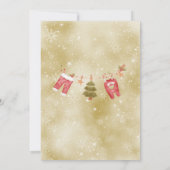 冬メリークリスマス雪だるま水の色のベビー翔 招待状 (裏面)