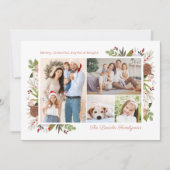 冬メリーフローラ4写真ファミリーフォトコラージュ シーズンカード (正面)