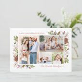 冬メリーフローラ4写真ファミリーフォトコラージュ シーズンカード (スタンド正面)