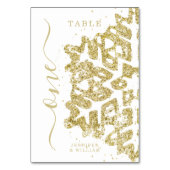 冬モダンのクリスマス結婚の金ゴールド テーブルナンバー (正面)