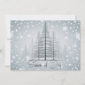 冬モダンの喜びの書道の季節 招待状 (正面)