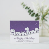 冬モダンの場面 |祝日の挨拶 ポストカード (スタンド正面)