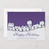 冬モダンの場面 |祝日の挨拶 ポストカード (正面/裏面)