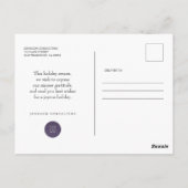 冬モダンの場面 |祝日の挨拶 ポストカード (裏面)