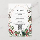 冬モダンの果実の結婚詳細 エンクロージャーカード (正面)