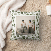 冬モダンの緑の点 |写真 クッション (ブランケット)