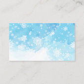 冬モダンの雪|休日 プレイスカード (裏面)