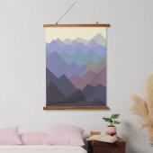 冬モダン山脈 吊り下げ型タペストリー (寝室)