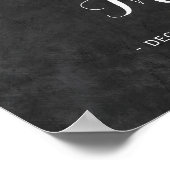 冬モダン松チョーク結婚ボード歓迎サイン ポスター (角)