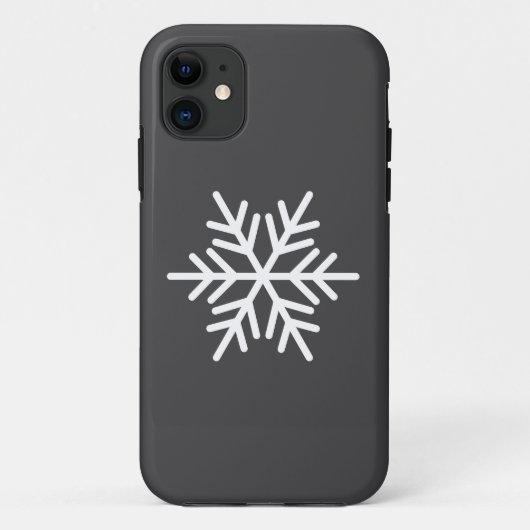 冬モダン灰色の白い北欧のスノーフレーク Case-Mate iPhoneケース (裏面)