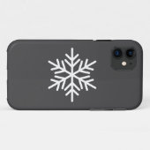 冬モダン灰色の白い北欧のスノーフレーク Case-Mate iPhoneケース (裏面(横))