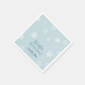 冬モダン私たちの小さな雪の結晶1日 スタンダードカクテルナプキン (角)