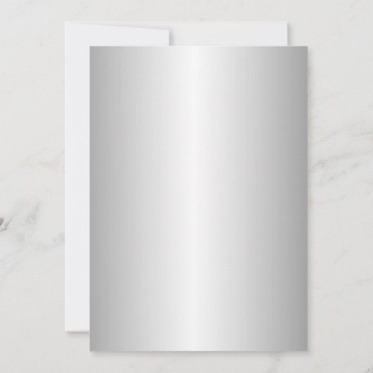 冬モダン銀スノーフレーク赤ちゃんシャワー 招待状 (裏面)