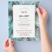 冬モダン雪の休日セールプロモーションチラシ チラシ (手)