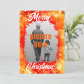 冬モダン雪の結晶メリークリスマスパーティー 招待状 (スタンド正面)