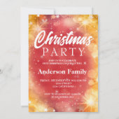 冬モダン雪の結晶メリークリスマスパーティー 招待状 (裏面)