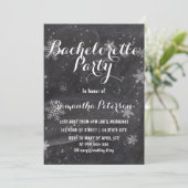 冬モダン雪黒板バチェロレッテ 招待状 (スタンド正面)