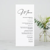 冬モダン黒白結婚の メニュー (スタンド正面)