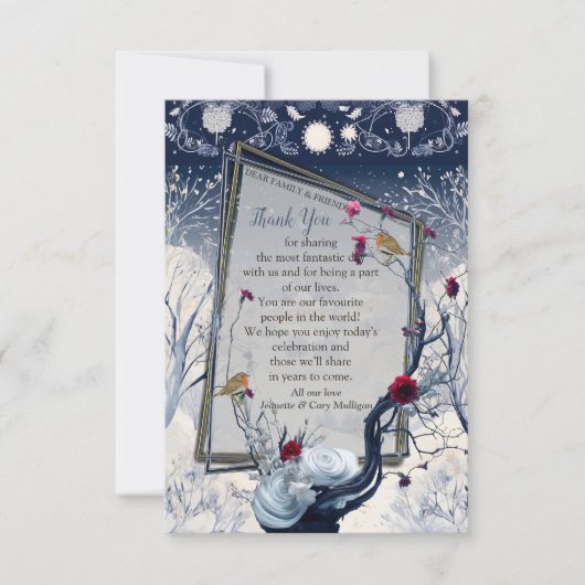 冬ユニークのイカバナフェスティバルありがとう 出欠カード (正面)