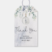 冬ユーカリブライダルシャワーギフトラベル ギフトタグ (正面)