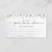 冬ユーカリ日付ナイトアイディア。日付jar エンクロージャーカード (正面)