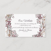冬リースフローラ結婚のウェブサイト |緋色 エンクロージャーカード (正面)