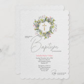 冬リース宗教招待状 招待状 (正面/裏面)