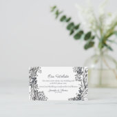 冬リース花模様結婚ズのウェブサイト |ネイビーブルー エンクロージャーカード (スタンド正面)