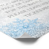 冬ワンダーランドおむつラッフルテーブルサイン ポスター (角)