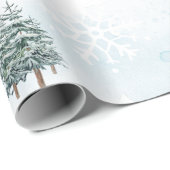 冬ワンダーランドベビシャワーラッピング紙 ラッピングペーパー (ロールコーナー)