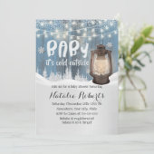 冬ワンダーランドヴィンテージランタンベビーシャワー 招待状 (スタンド正面)