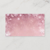 冬ワンダーランド女の子ベビーシャワーブックベビー エンクロージャーカード (裏面)