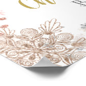 冬ワンダーランド熱チョコレートピンク金ゴールドポスター ポスター (角)