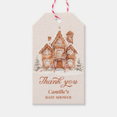 冬ワンダーランド赤ちゃんシャワーありがとうギフトラベル ギフトタグ (正面)