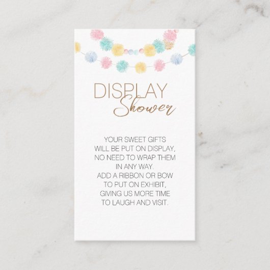 冬ワンダーランド赤ちゃんシャワー表示シャワー エンクロージャーカード (正面)