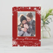 冬ワンダーランド赤金ゴールドメリークリスマス2写真 シーズンカード (スタンド正面)