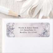 冬ワンダーランド雪の結晶ホワイトスパークルエレガント ラベル (インサイチュ)